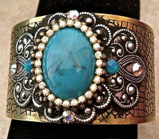 turquoise cuff bracelet in Handcrafted, Artisan Jewelry