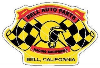 Bell Auto Parts Checkered Flags   Nostalgic and Vintage Decal