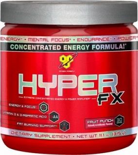 BSN HYPER FX Pre Workout Power Energy Testosterone Booster 30 Servings