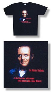 New The Silence of the Lambs Ate his Liver Quote Black Medium T shirt