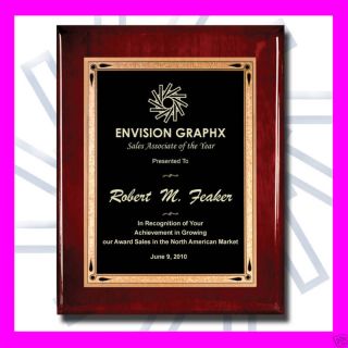 ENGRAVED ROSEWOOD RED RECOGNITION AWARD PLAQUE APPRECIATION GIFT TD