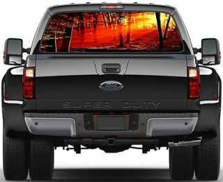 Camo Sunset Painting Rear Window Graphic Decal for Truck Van Car