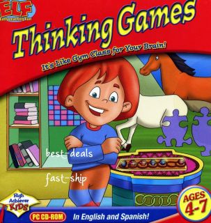 Thinking Games For Kids PC CD ROM Game New Ages 4 7