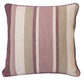 16 Laura Ashley Awning Stripe Grape fabric Cushion Cover