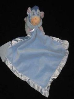 Blue Eeyore Winnie the Pooh Security Blanket Baby Lovey Dots Teether