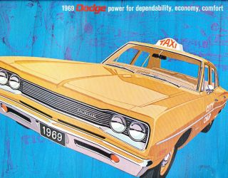 1969 Dodge Taxi Cab Original Sales Brochure   Coronet Polara