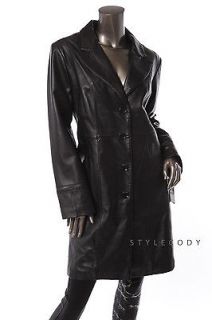 Avanti NEW Black Leather Walker Coat Jacket Size 1X STYLECODY 0602