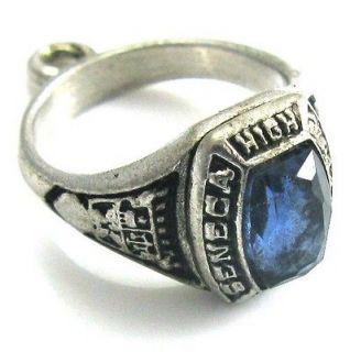 Vintage Sterling Silver/925 Class Ring Seneca Valley High School Blue
