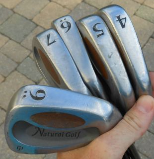 Natural Golf G3 Iron part set golf, graphite shafts, 4, 5, 6, 7, & 9
