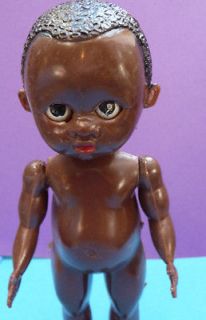 1950s Black Baby Doll with Sleeping Eyes