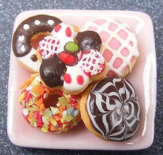 Mixed Fancy Ring Donuts Doll House Miniatures Bakery Cakes Food A