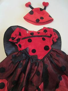 COSTUME INFANT GIRLS LADY BUG DRESS HAT SIZE 3 6 MONTHS FREE SHIPPING