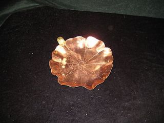 SOLID COPPER DISH STAMPED WITH A HORSE/LION/KNI GHT VINTAGE