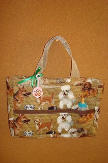 Doll Diaper Bag / Tote ~ American Girl ~ Bitty Baby   Dog Print