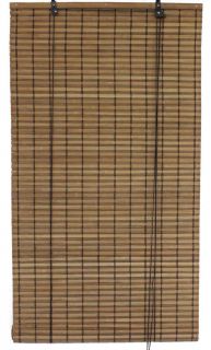 60 x 72 Brown Bamboo Slat Roll Up Blinds Window Shades