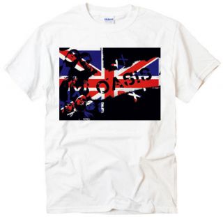Oasis London band UK rock brit pop music white t shirt