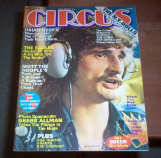 Circus Magazine 1974 The Kinks New York Dolls Mott The Hoople Suzi