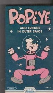 POPEYE & FRIENDS IN OUTER SPACE VHS SNUFFY SMITH BEETLE BAILEY