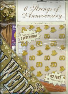 50th) Wedding Anniversary Decorations   Banners, balloons & Confetti