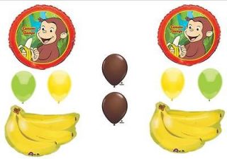 GEORGE Birthday Party Balloons Decorations Baby Shower Monkey Bananas