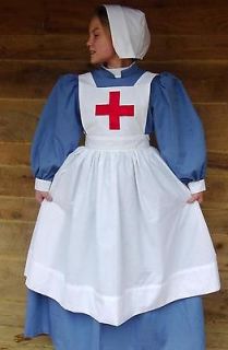 Costume Nightengale, Clara Barton, Red Cross ~Blue~Civil War Nurse~ 8