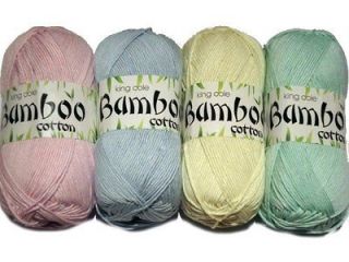 KING COLE BAMBOO COTTON DK VARIOUS SHADES   100g