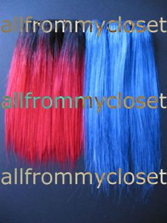 OFFBLACK HOT RED 8 BLUE WEFT TRACK HAIR EXTENSIONS