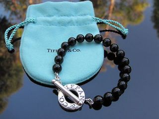 Tiffany & Co Silver Onyx Toggle Bracelet