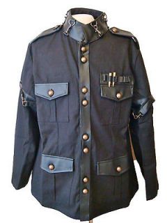 Steampunk SDL Mans Military style jacket with bullets D9101RWD