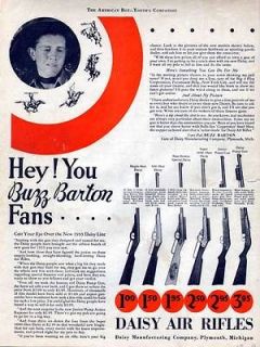1933 BUZZ BARTON DAISY AIR GUN TOY SPORT PUMP BB SCOUT
