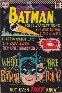 BATMAN #184 ROBIN HOTLINE SILVER AGE BATPHONE 1966 GD (2.0)