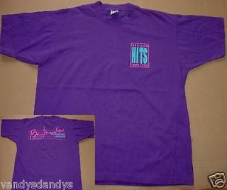 vtg 90s 1993 greatest HITS barry MANILOW united AIRLINES shirt CONCERT