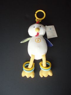 New Pottery Barn Kids Fun on the Farm Chicken Plush Rattle Toy 3