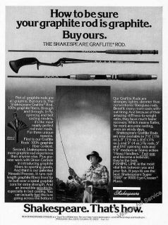 1976 Shakespeare Graflite Rod How to make sure Vintage Fishing Ad