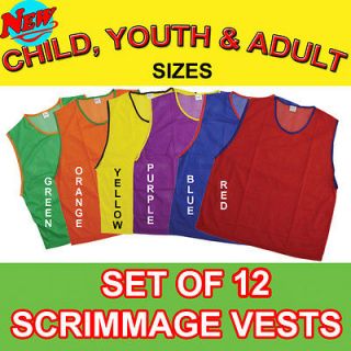 VESTS SOCCER BASKETBALL FOOTBALL CHILD YOUTH ADULT PINNIES JERSEYS
