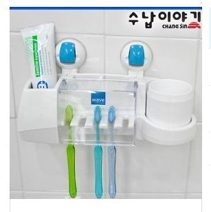 toothbrush hanger Dust proof Wall suction Toilet Toothpaste holder
