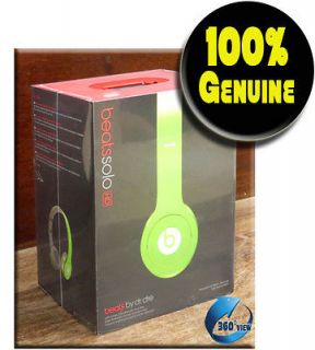 NEW Apple Green Beats by Dr Dre Solo HD ControlTalk On Ear Over Head