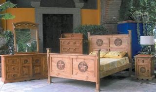 Rustic San Gabriel Bedroom Set   Real Wood Furniture   Free S/H
