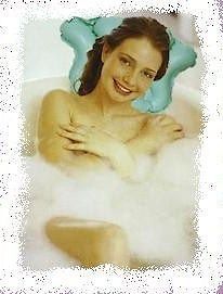 Luxury inflatable bath pillow. spa or hot tub cushion
