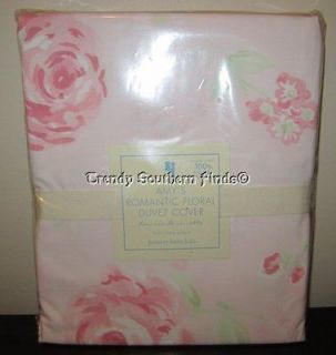 NIP Pottery Barn Kids AMYS ROMANTIC FLORAL Pink Duvet Cover TWIN