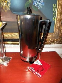 STAINLESS STEEL 12 CUP ELECTRIC PERCOLATOR COFFEE MAKER #431001 W/BOX