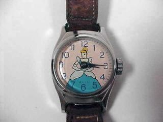 Girls Cinderella Wrist Watch; Late 1950s by Timex & Disney(WDP)