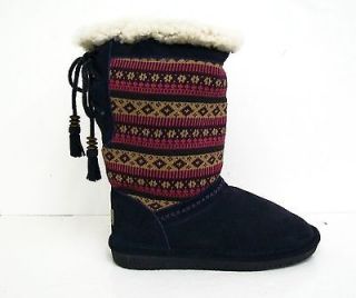 Bearpaw Womens Grace Suede/Knit Boot 1219W Concord Sizes 6,7,8,9,10