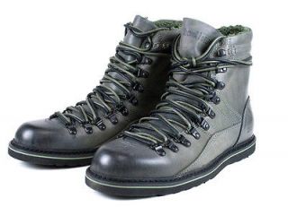 BED Stu Mens SUMMIT Grey crazy horse leather double laced boots shoes