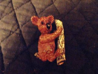 Vintage Koala Bear Pin, Signed Gerry, Costume Jewlery