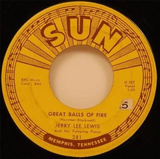 Jerry Lee Lewis Great Balls of Fire / You Win Again 45 57 Rock & Roll