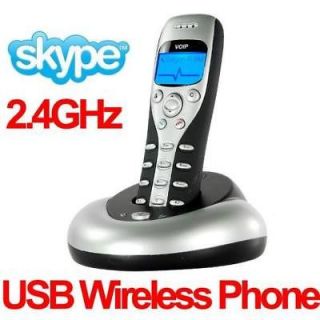 4GHz Wireless Cordless USB Skype Phone VOIP Handsfree
