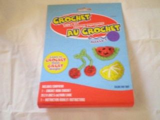 NEW Crochet Craft Kit Cherries Watermelon Lemon Great for Beginners