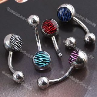 Stainless Steel Button Belly Navy Bar Ring Body Piercing Jewelry New