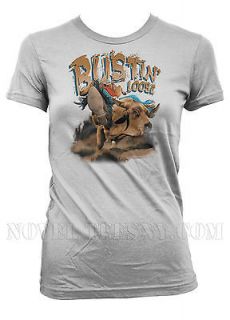   Bull Riding Cowboy Boots Western Country Sports Juniors T shirt